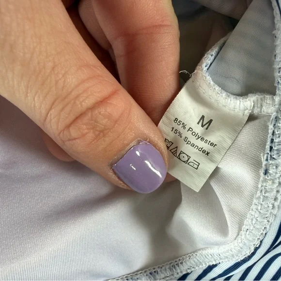 Striped Ruffle Bikini Set - Picture 9 of 10